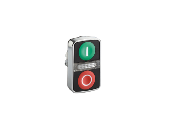 Cabeza Pulsador 22mm Metalico Doble Iluminado Verde/rojo ZB4BW7L3741 — Schneider Electric — Schneider Electric