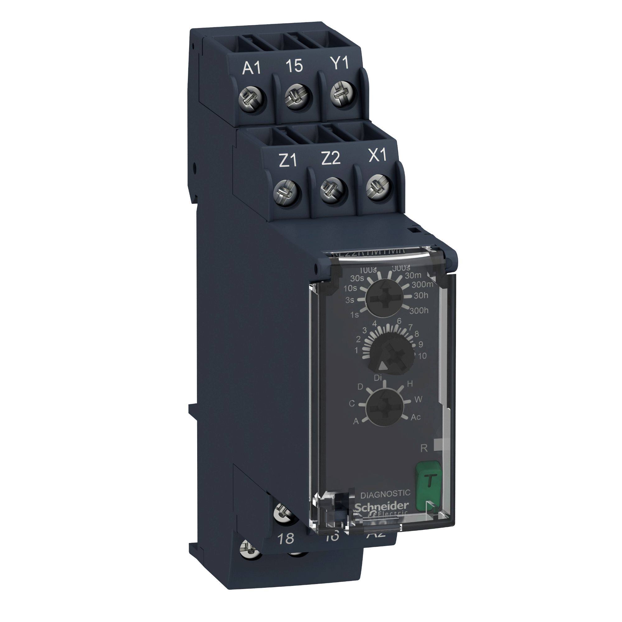 Relé TEMP 0.05S/300H - 24/240V CA/CC - 1C/O RE22R1MYMR Schneider Electric — Schneider Electric