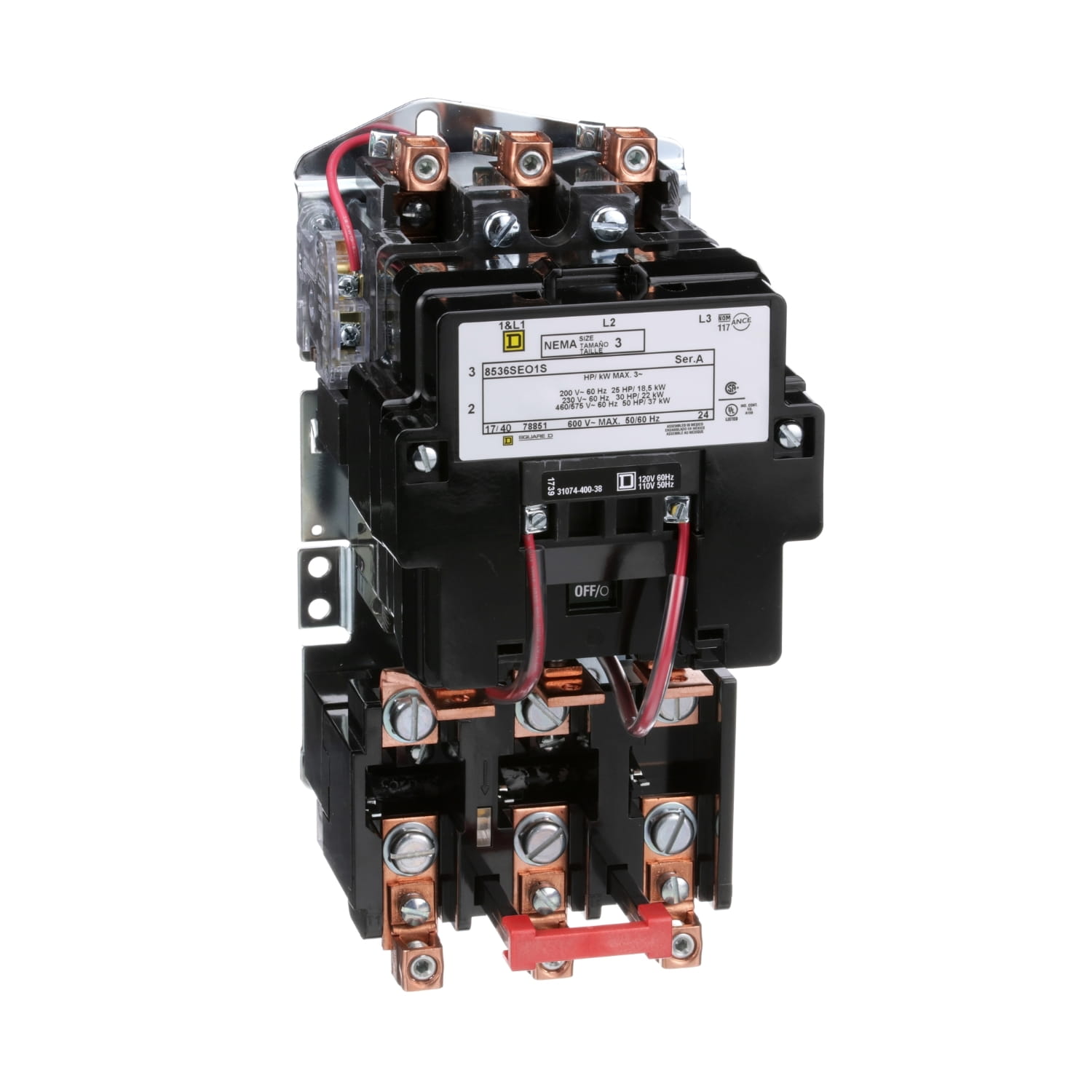 Partidor Motor NEMA3 90A 50HP BOB/110VAC 8536SEO1V02S — Schneider Electric — Schneider Electric