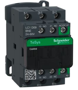 Contactor 9A bobina 60VAC 1NA+1NC LC1D09BNE Schneider — Schneider