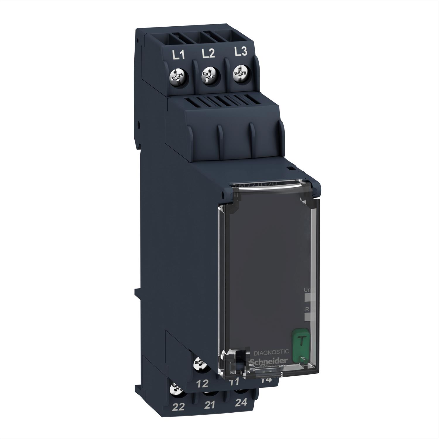 Relé CONTROL TRIFASICO 183-528V CA 2NA/NC RM22TG20 Schneider Electric — Schneider Electric