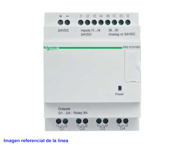 Zelio 8E/4S Rele Con Reloj 24VCC Sin Pant SR2E121BD — Schneider Electric — Schneider Electric
