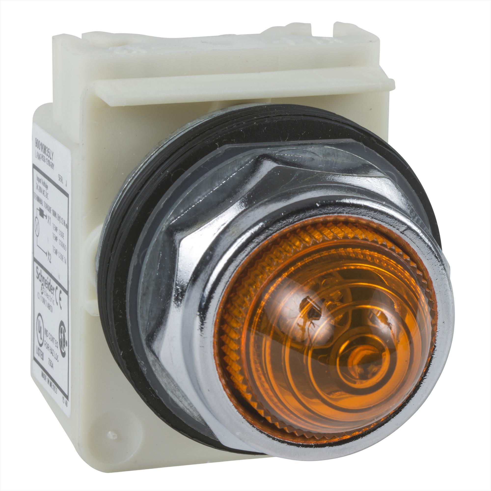 Piloto Ambar LED Ba 9 S 120V 30mm 9001KP38LYA9 — Schneider Electric — Schneider Electric