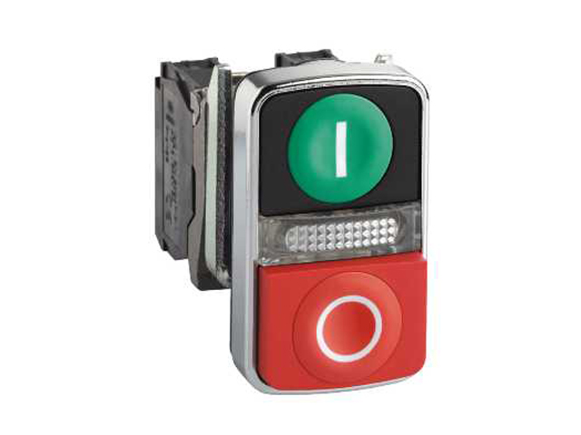Pulsador Lum Doble 48-120V IP66 Na+nc XB4BW73731G5 — Schneider Electric — Schneider Electric