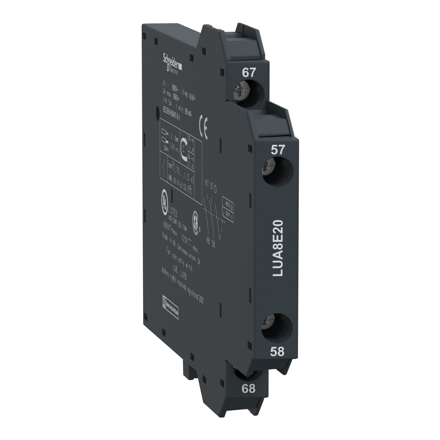 Modulo contacto auxiliar 2NA 5A 24-250 V ac/dc tesys u LUA8E20 — Schneider Electric — Schneider Electric