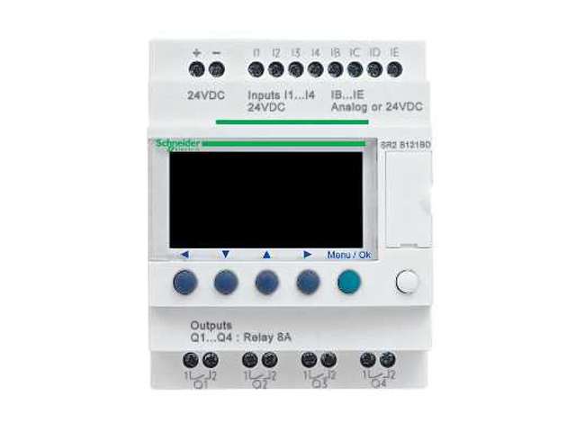 Zelio 8E/4S Rele Con Reloj 240VAC Con Pant SR2B121FU — Schneider Electric — Schneider Electric