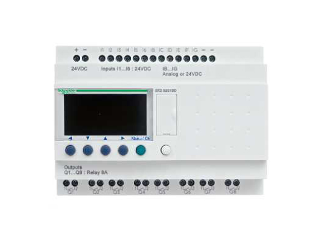 Zelio 12E/8S Rele Con Reloj 240VAC Con Pant SR2B201FU — Schneider Electric — Schneider Electric