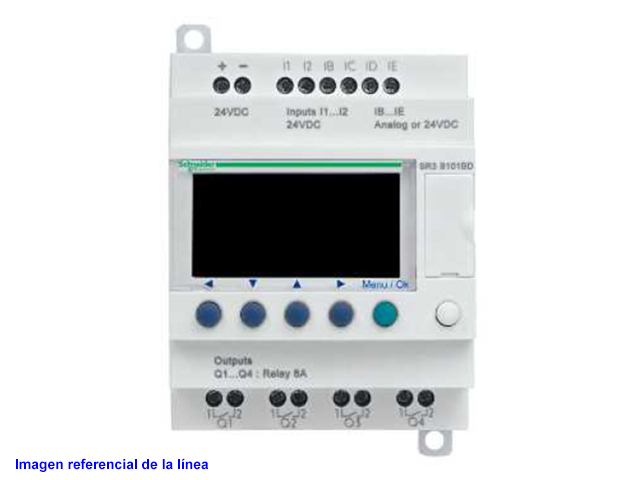 Zelio 6E/4S Rele Con Reloj 220VAC Con Pant SR3B101FU — Schneider Electric — Schneider Electric