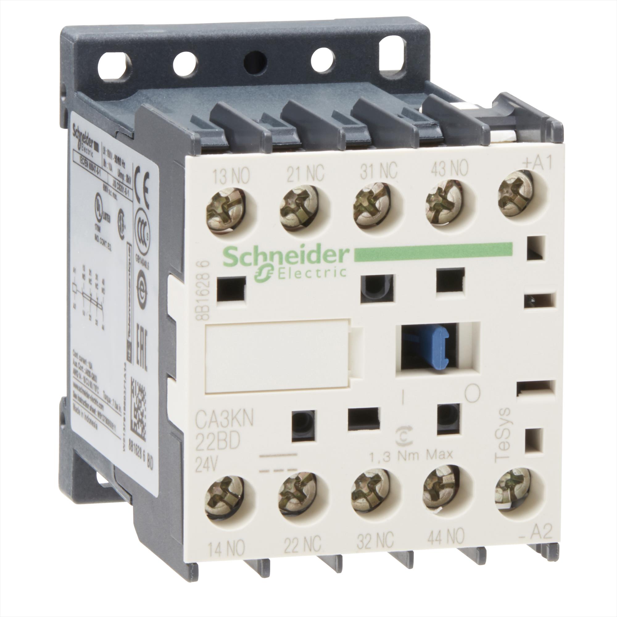 Contactor bobina 24V 2NA+2NC CA3KN22BD Schneider — Schneider