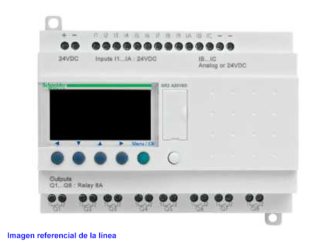 Zelio 12E/8S Rele Sin Reloj 240VAC Con Pant SR2A201FU — Schneider Electric — Schneider Electric