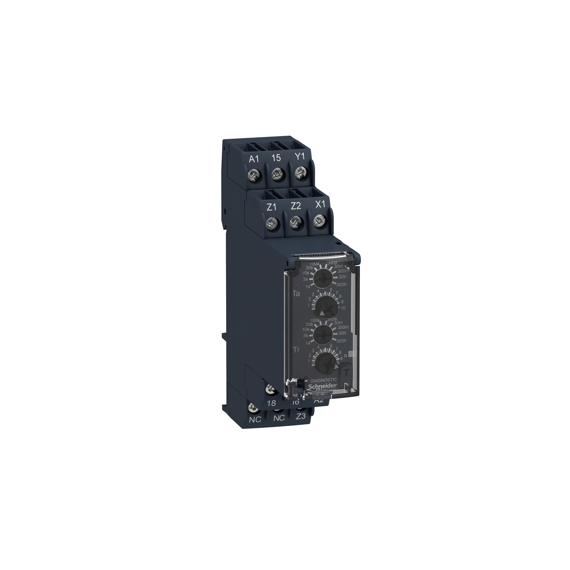 Relé ASIM. DE 0.05S - 300H - 24 - 240 V AC / DC - 1C RE22R1AKMR Schneider Electric — Schneider Electric