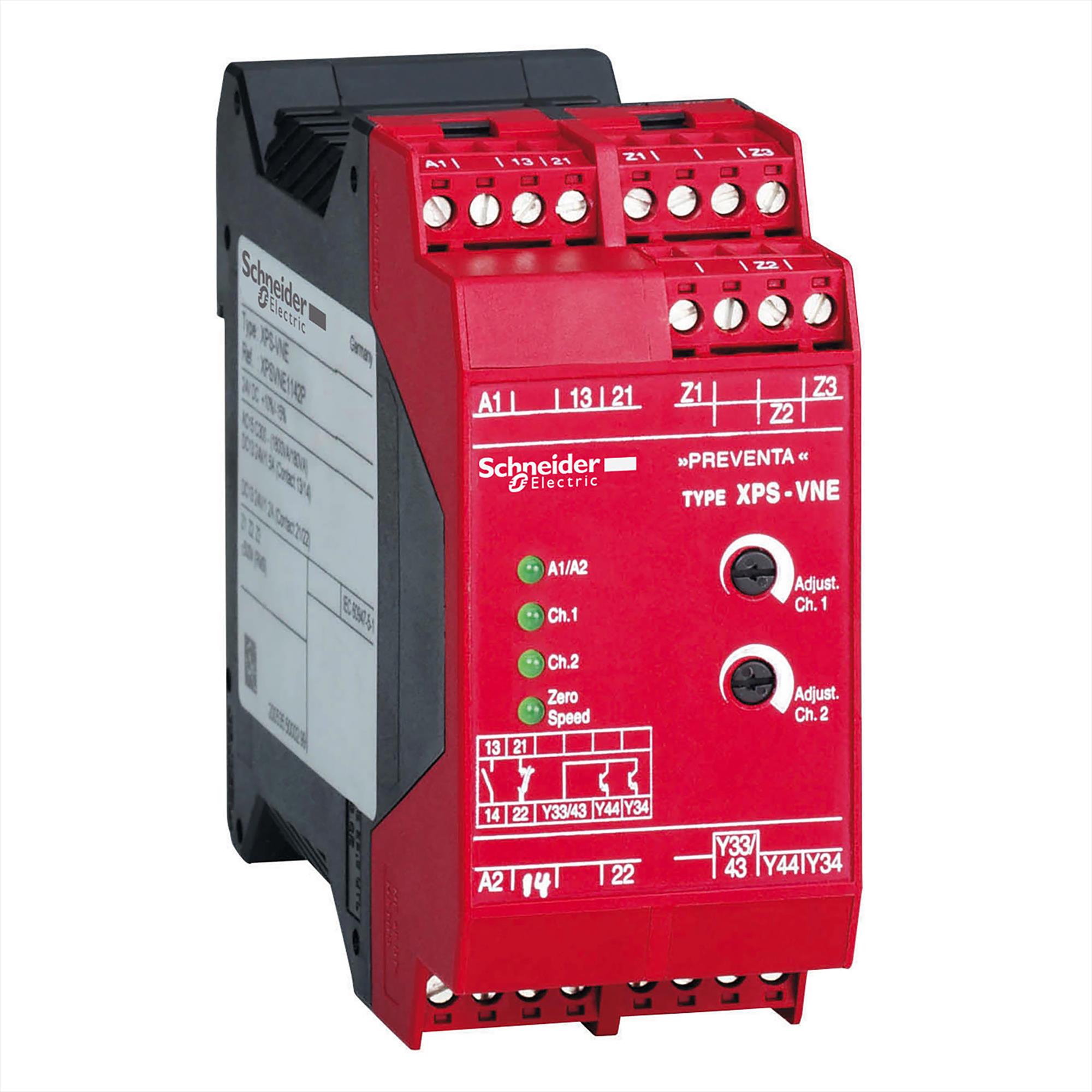 Relé VELOCIDAD CERO P/MOTOR 3F XPSVNE3742P Schneider Electric — Schneider Electric