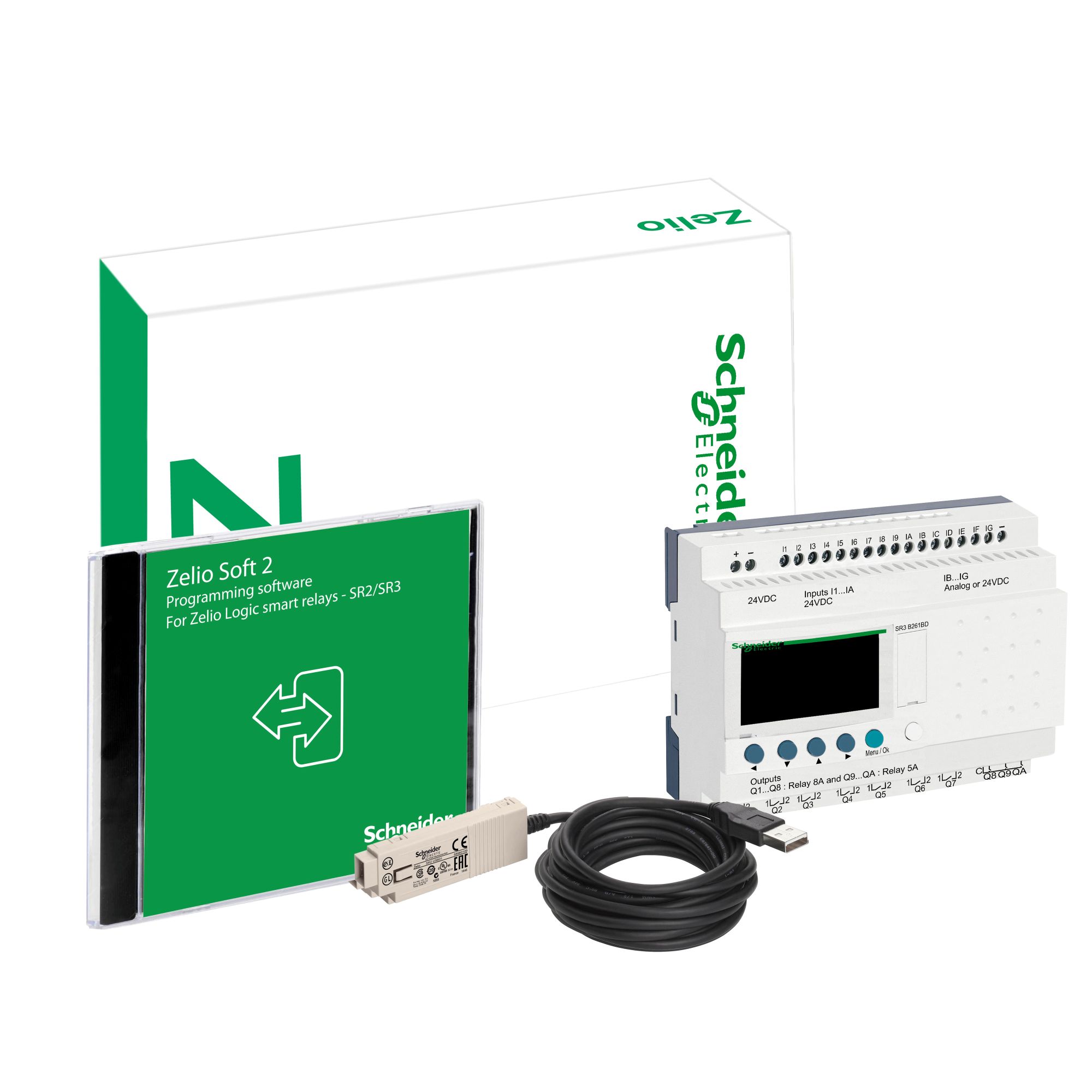 Zelio Kit SR3B261BD+CABLE+PROGRAMA SR3PACK2BD — Schneider Electric — Schneider Electric