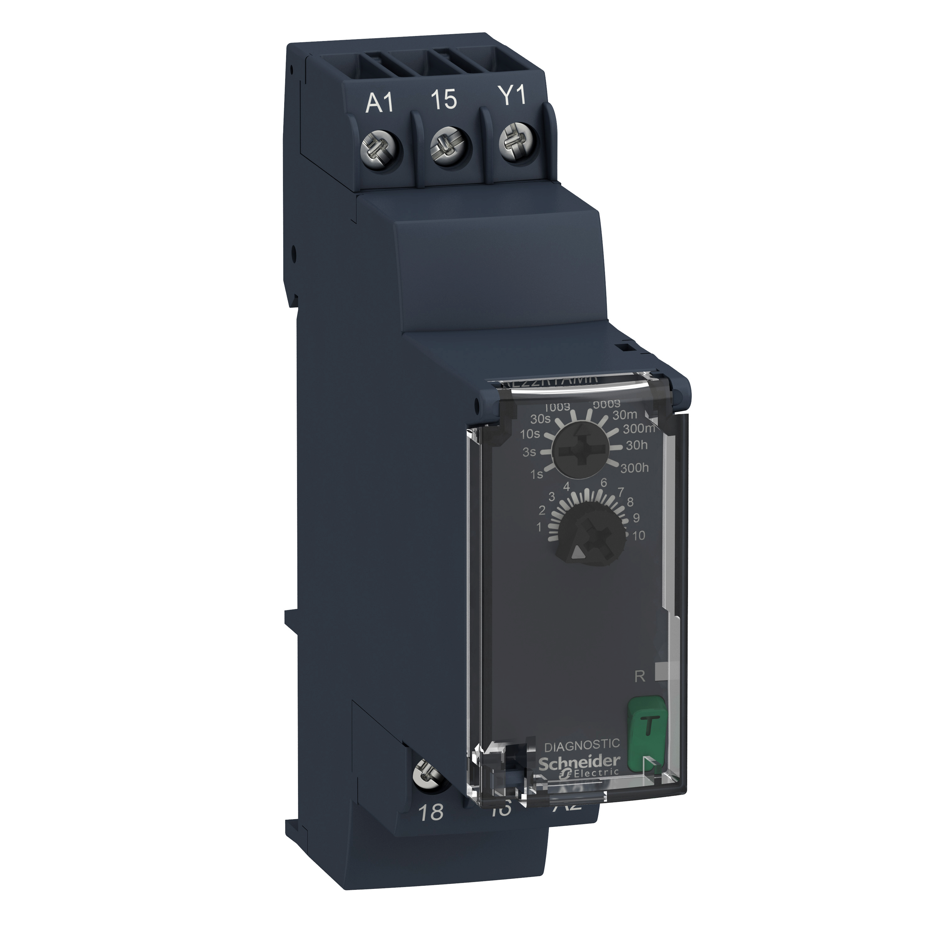 Relé TEMP C/RET A CONEX 0.05S/300H-24/240VCA/CC-1C/O RE22R1AMR Schneider Electric — Schneider Electric