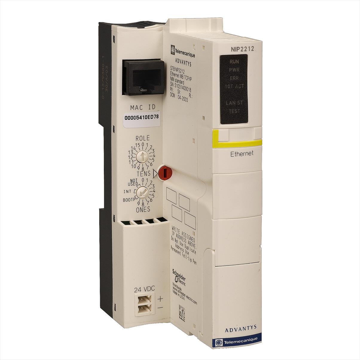 Módulo PLC MOD/ADV ETH LAN 10/B-T 1/PUERTO STBNIP2212 Schneider Electric — Schneider Electric