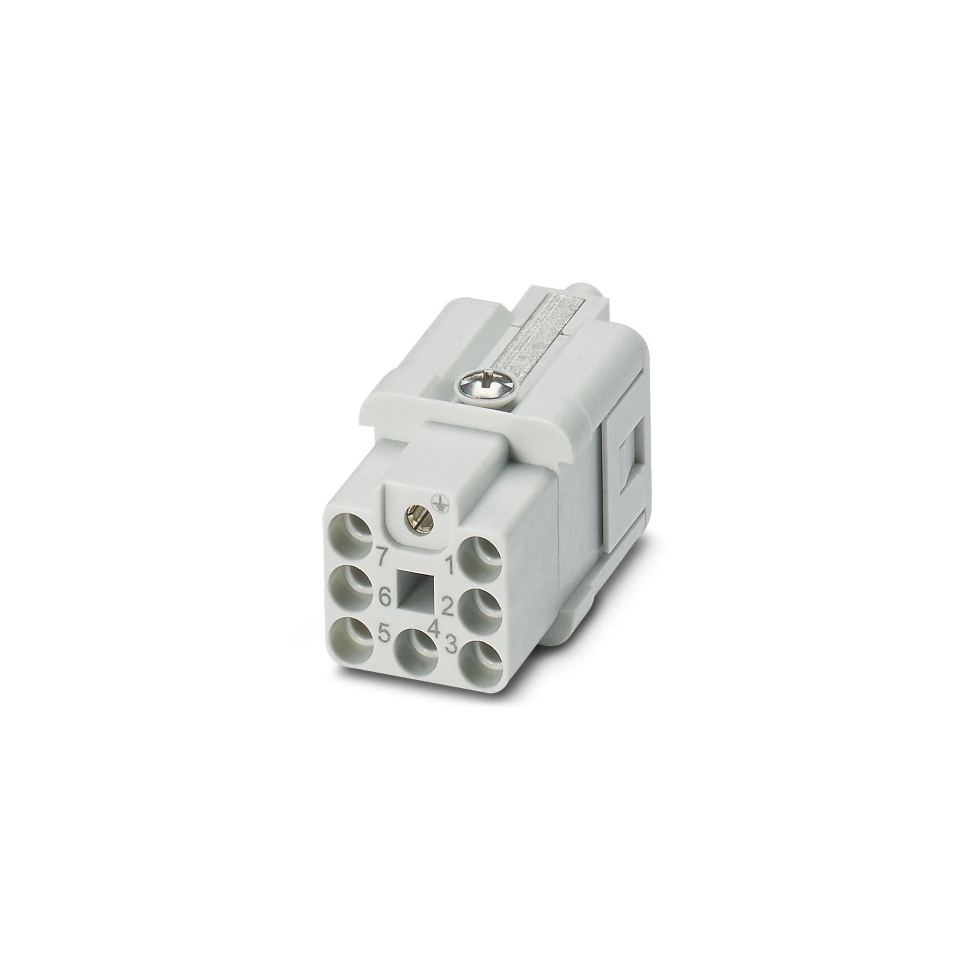 INSERTO DE CONTACTOS HEMBRA 7 POLOS +PE - HC-Q07-I-CT-F - 1418623 Phoenix Contact — Phoenix Contact