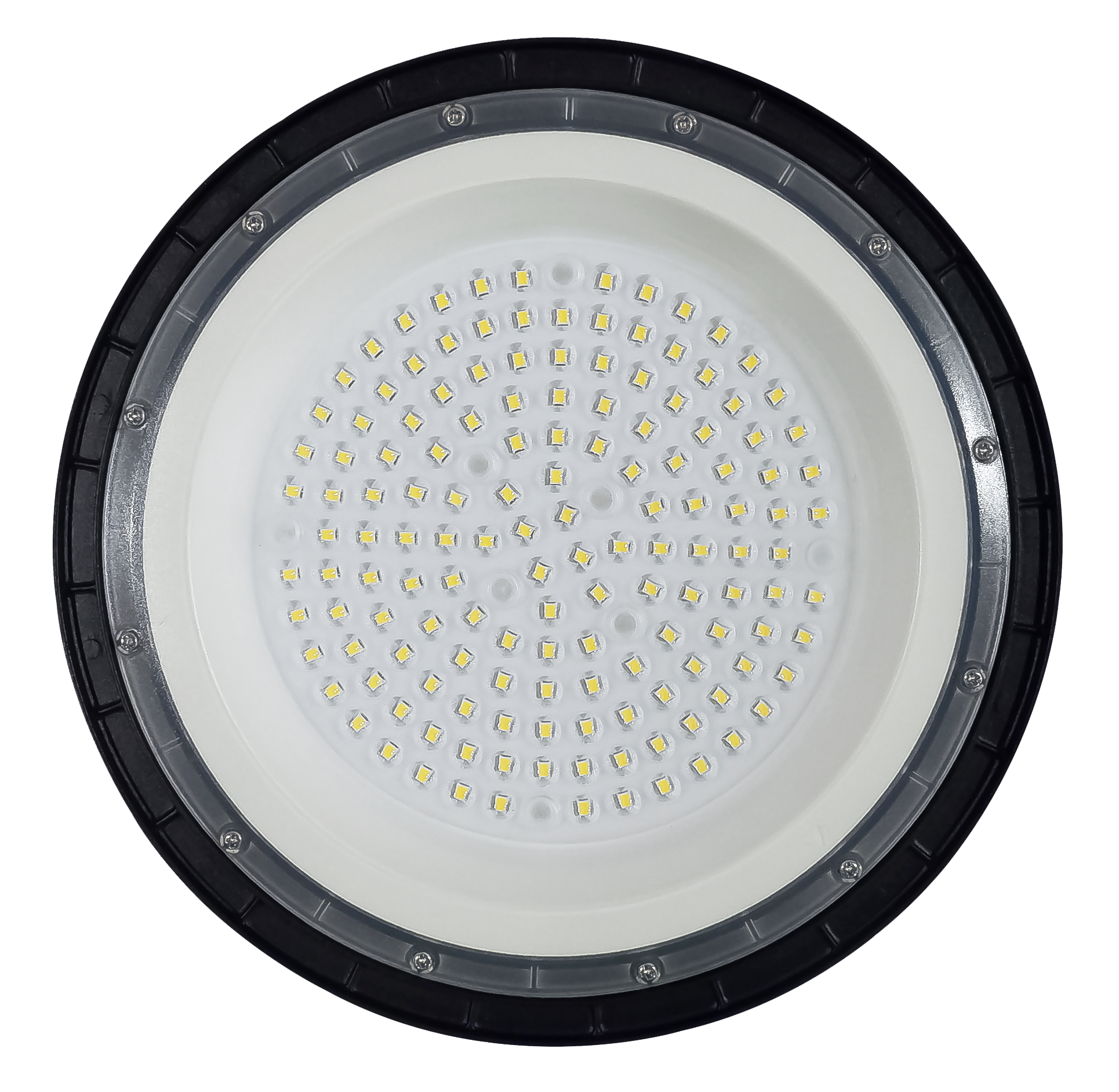 Campana Industrial LED SMD Samsung Plata - 150W Samsung Osram Aluminio 110lm/w 16500lm 50x40cm. 120° o 90° 6500K IP55 1Año (CAM150EF)