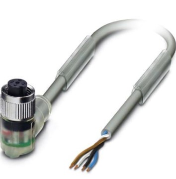 Pc Conector Hbra 90G/LED M12 4P C/CABLE/5MT/PUR IP65 1567351 — Phoenix Contact — Phoenix Contact