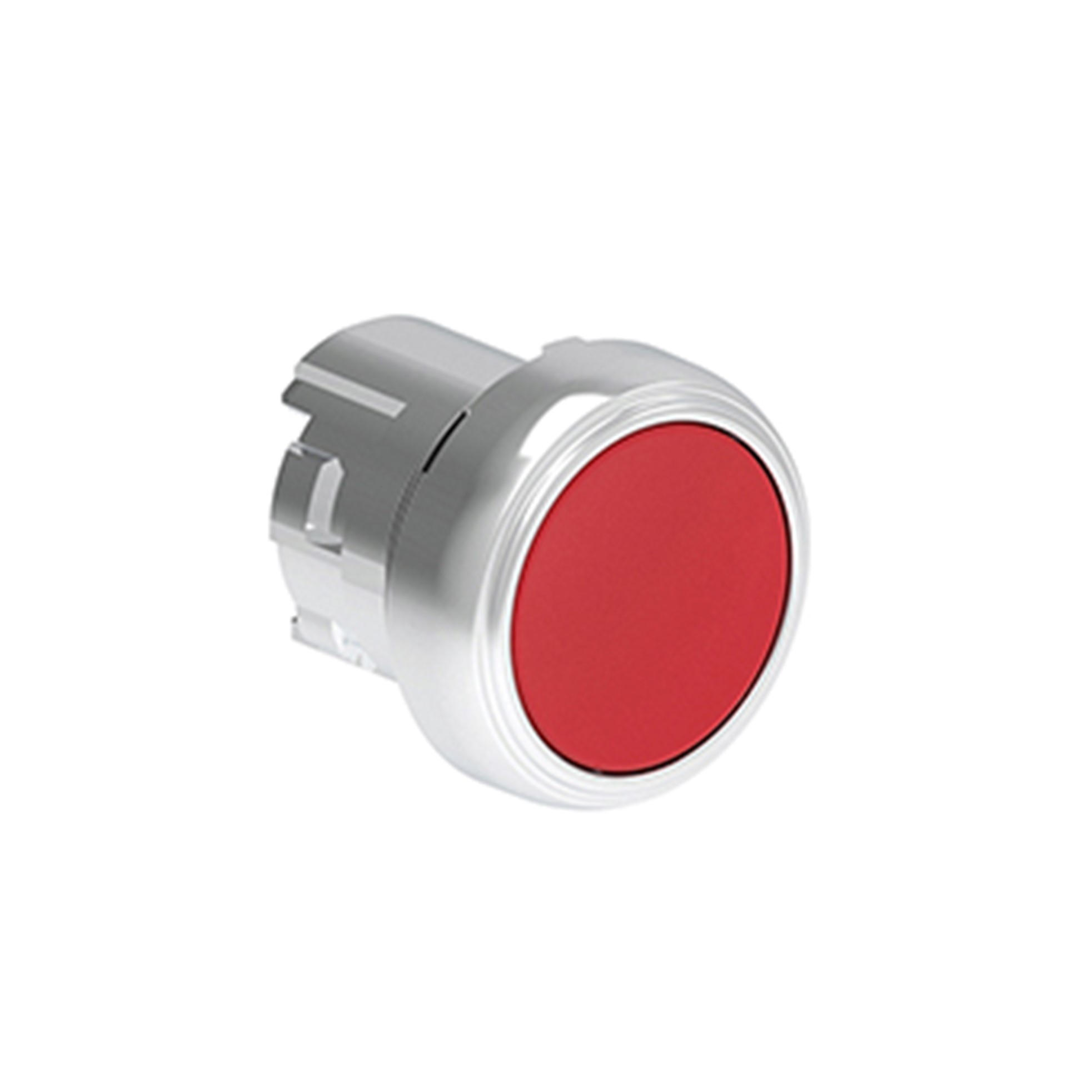 Pulsador Plano Rojo (Cabezal), Contacto con Retension, 22mm, Metalico LPSQ104 — Lovato — Lovato