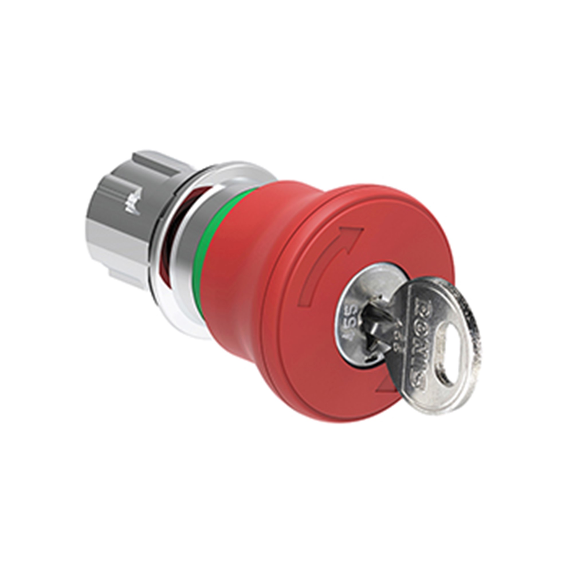 Pulsador Emergencia Bloqueo/desbloqueo por Llave Rojo (Cabezal 40mm), 22mm, Metalico LPSB6844 — Lovato — Lovato