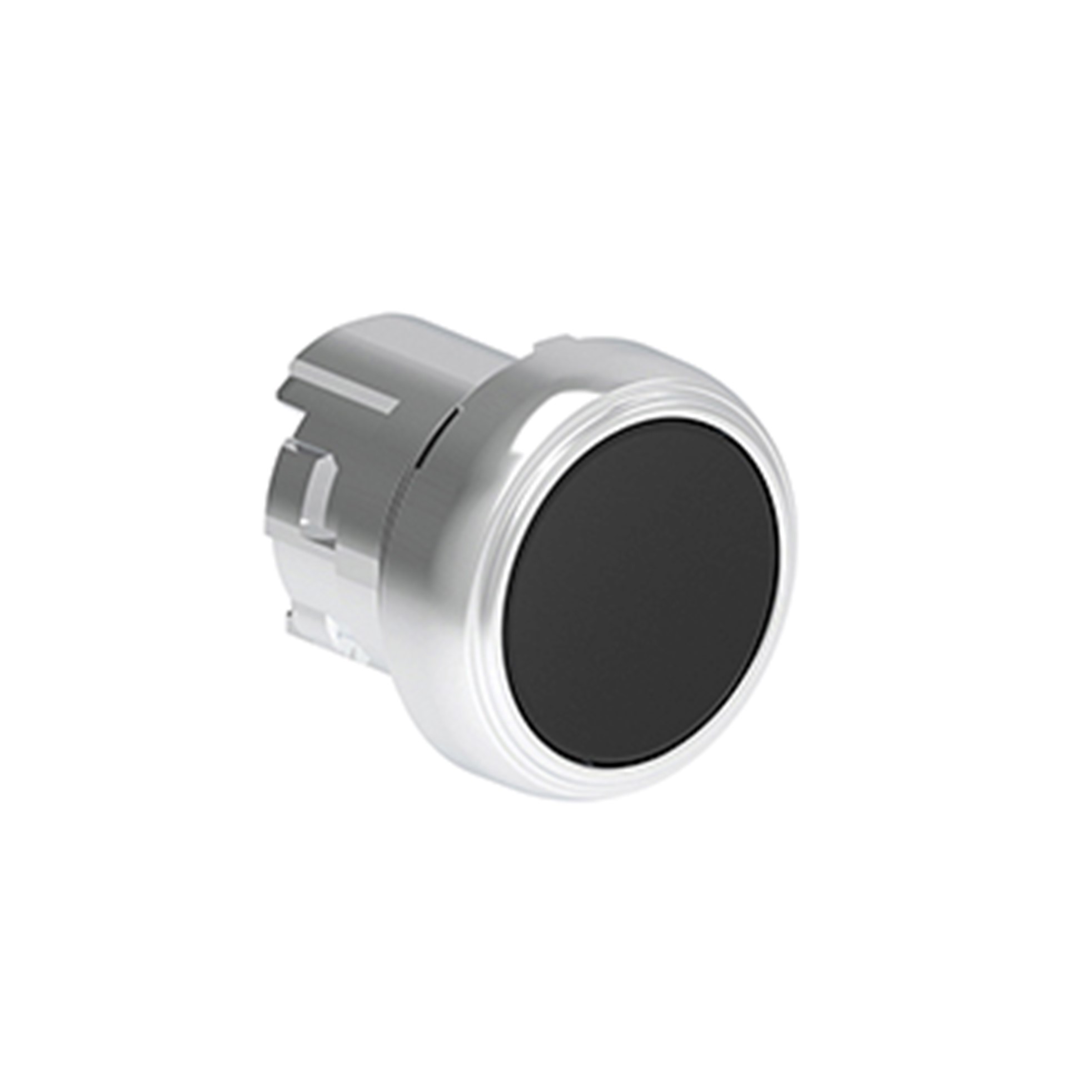 Pulsador Plano Negro (Cabezal), Contacto con Retension, 22mm, Metalico LPSQ102 — Lovato — Lovato