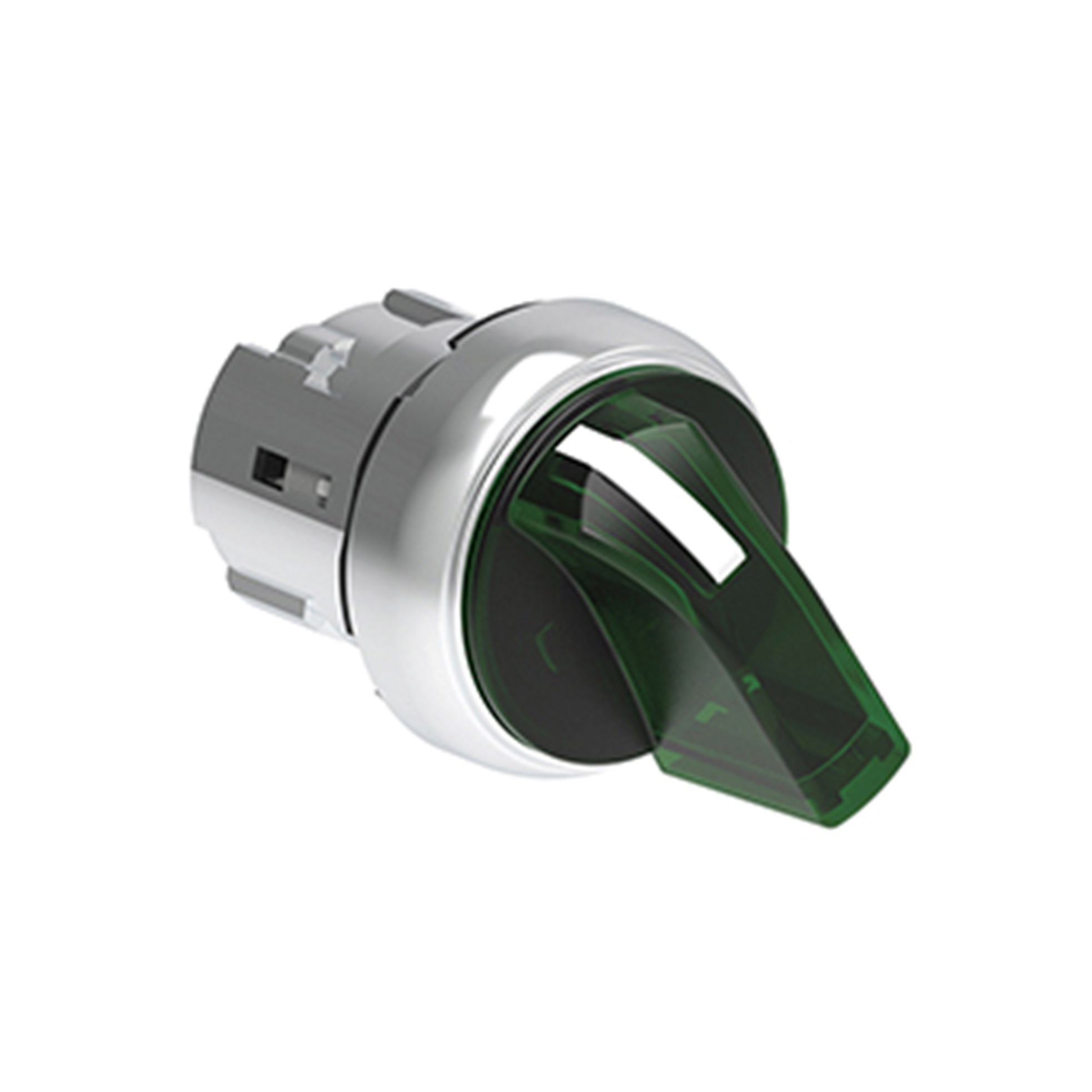 Selector Luminoso (Cabezal), 3 Posiciones Fijas, Verde, 22mm, Metalico LPSSL1303 — Lovato — Lovato