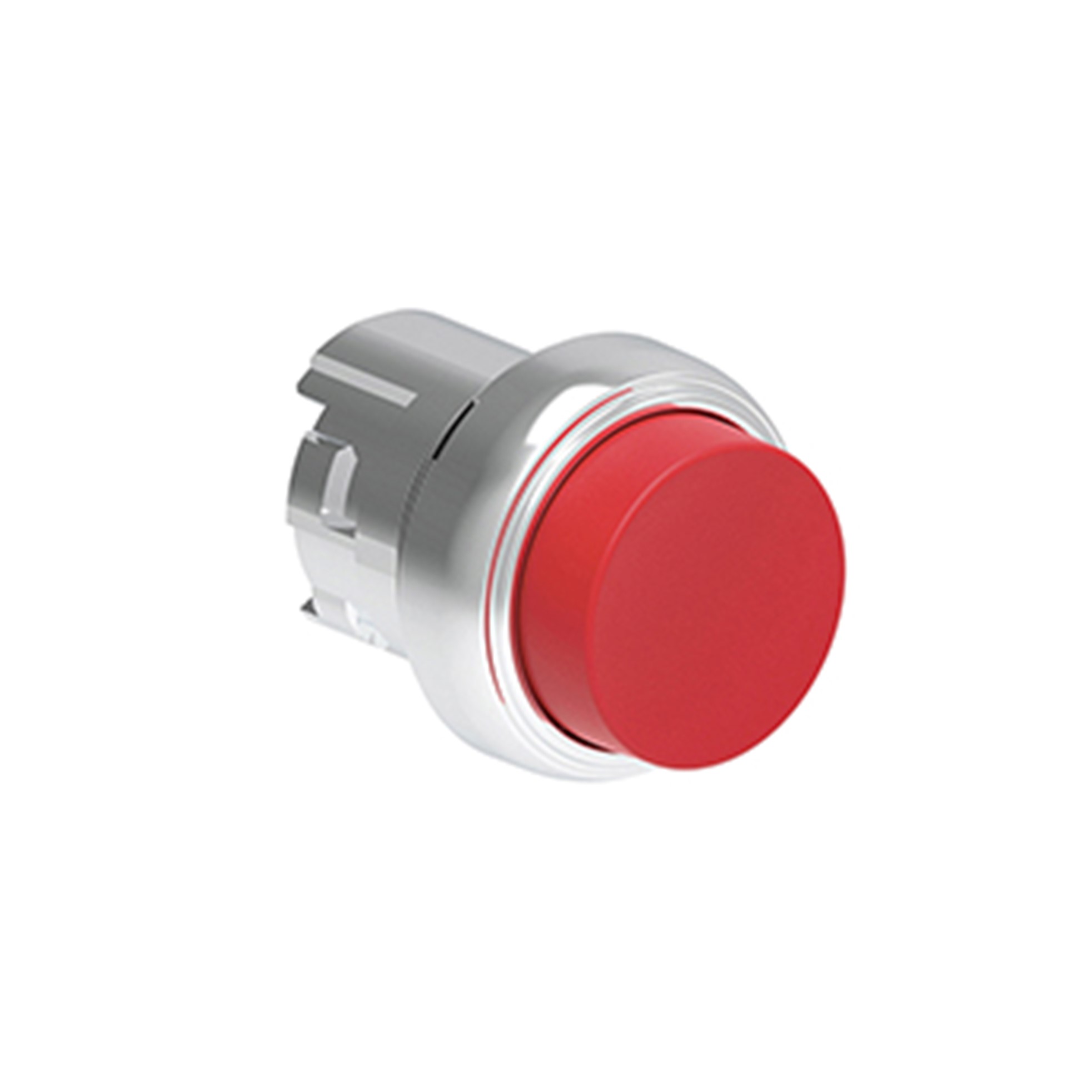 Pulsador Saliente Rojo (Cabezal), Contacto Momentaneo, 22mm, Metalico LPSB204 — Lovato — Lovato