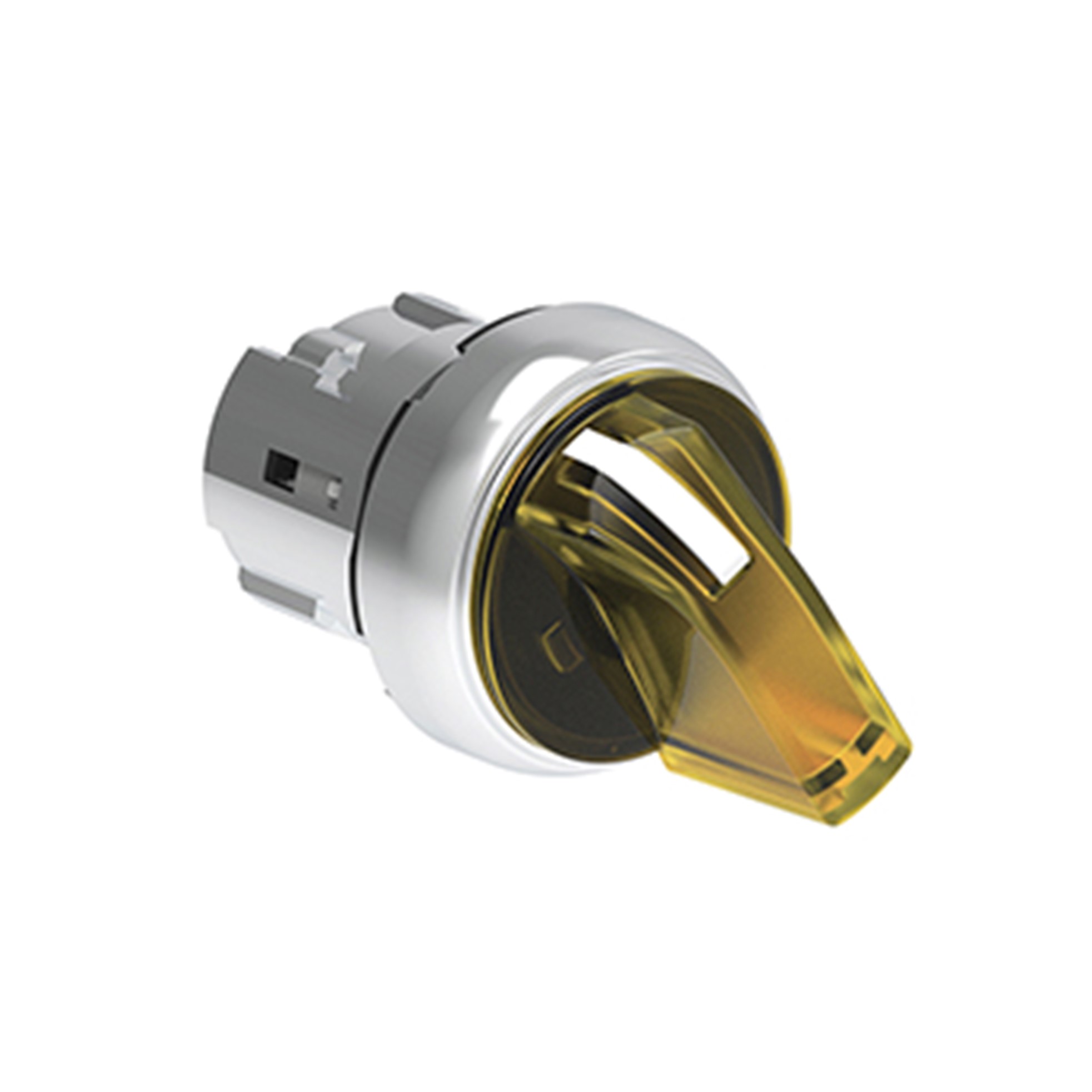 Selector Luminoso (Cabezal), 3 Posiciones Fijas, Amarillo, 22mm, Metalico LPSSL1305 — Lovato — Lovato