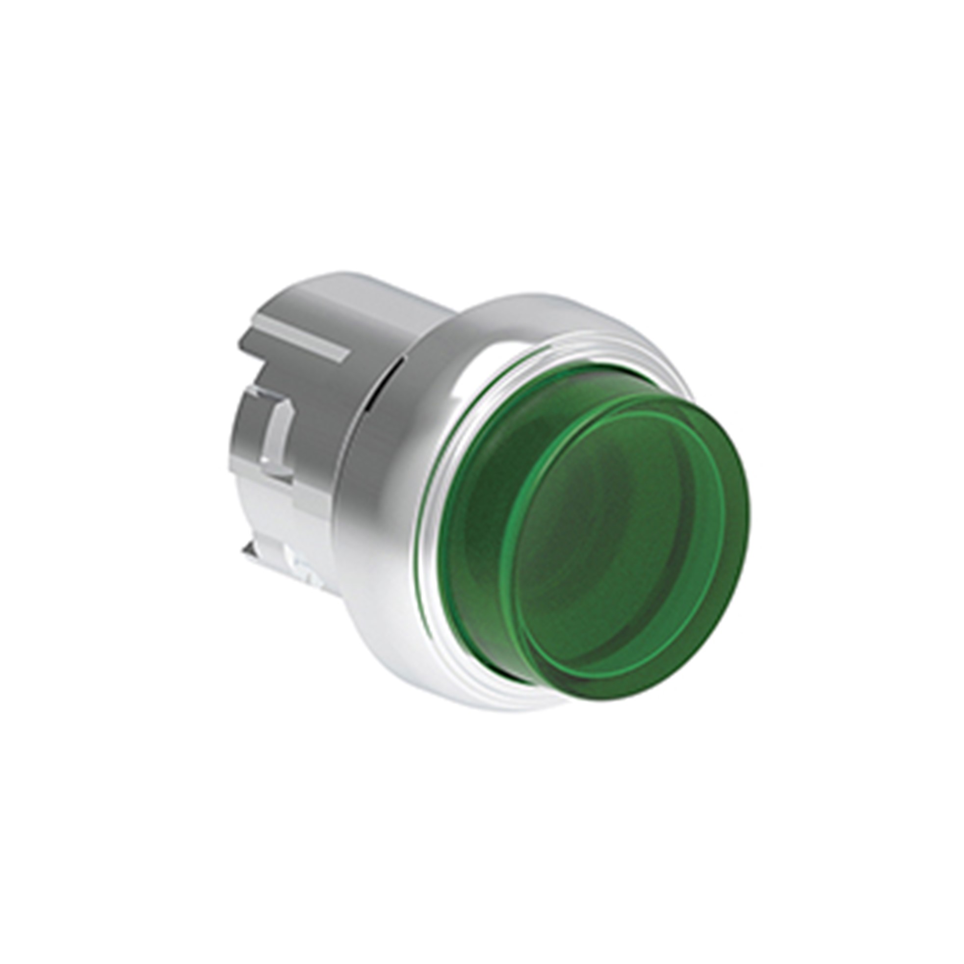 Pulsador Luminoso Saliente Verde (Cabezal), Contacto Momentaneo, 22mm, Metalico LPSBL203 — Lovato — Lovato