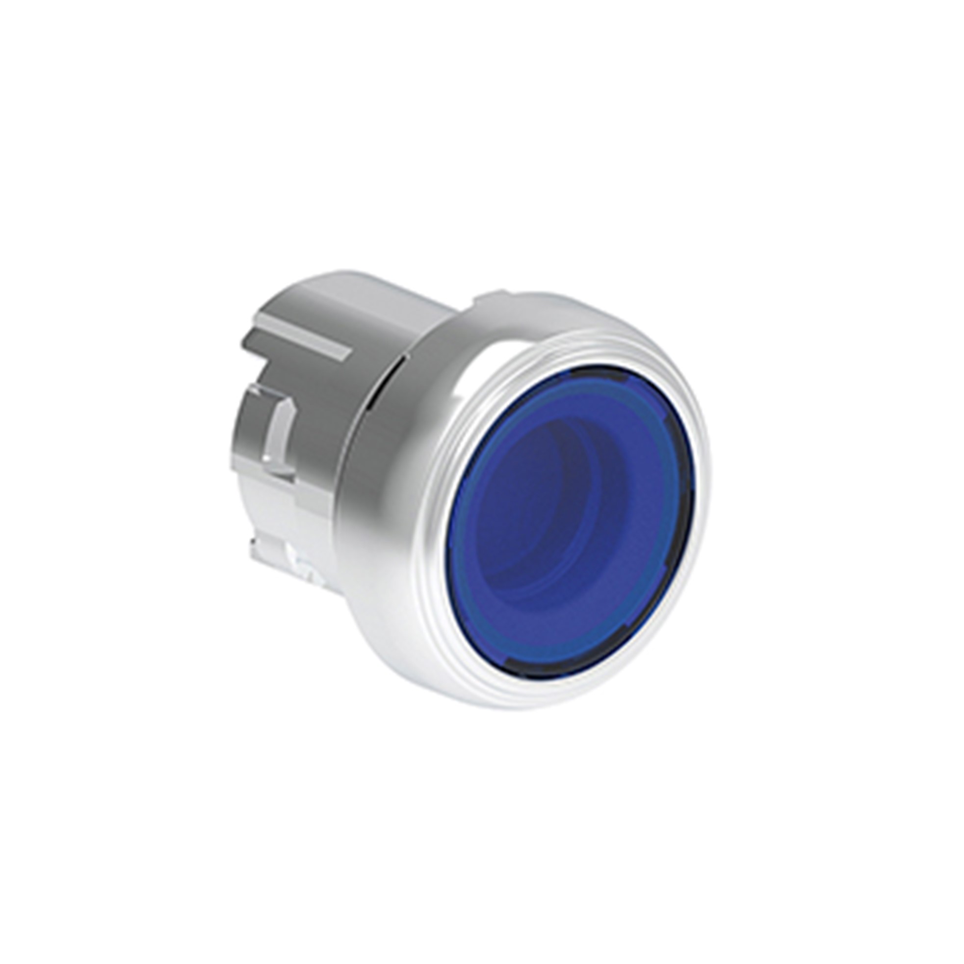 Pulsador Luminoso Plano Azul (Cabezal), Contacto Momentaneo, 22mm, Metalico LPSBL106 — Lovato — Lovato