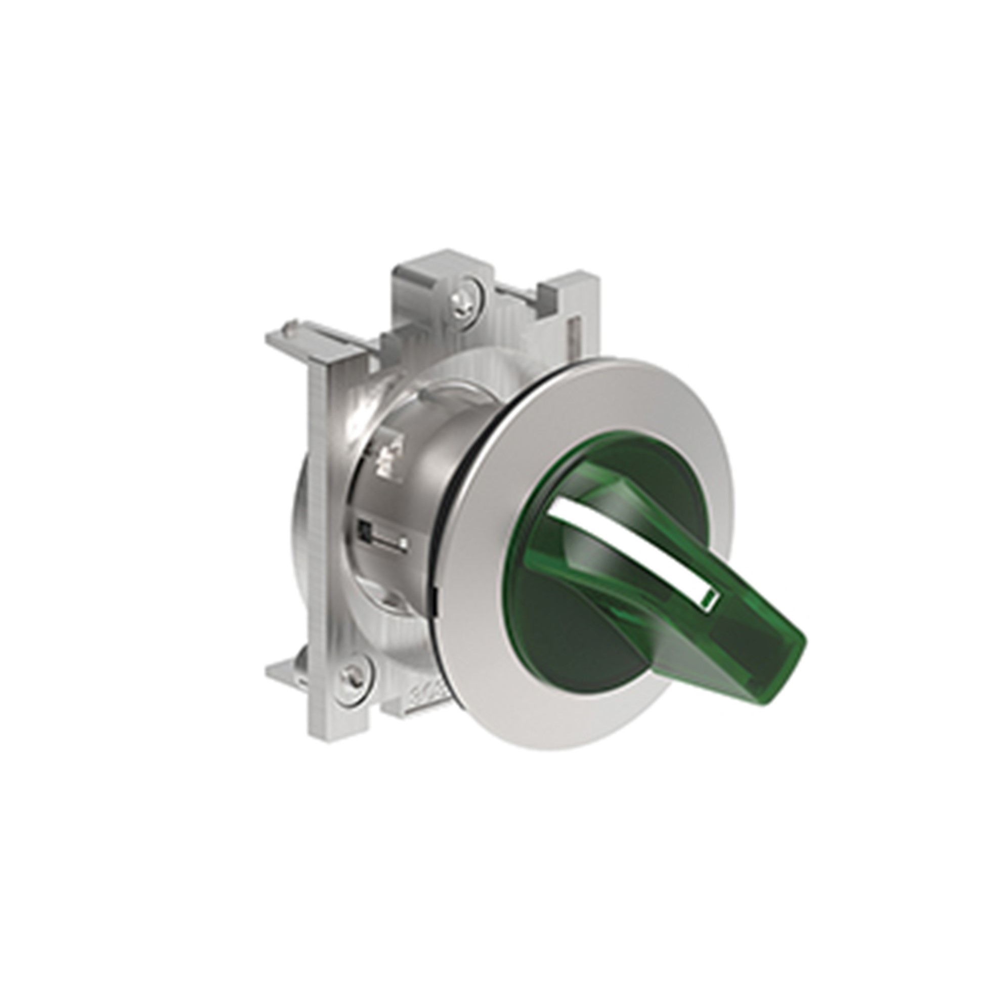 Selector Luminosos (Cabezal), 2 Posiciones Fijas, Verde, 30mm, Metalico LPFSL1203 — Lovato — Lovato