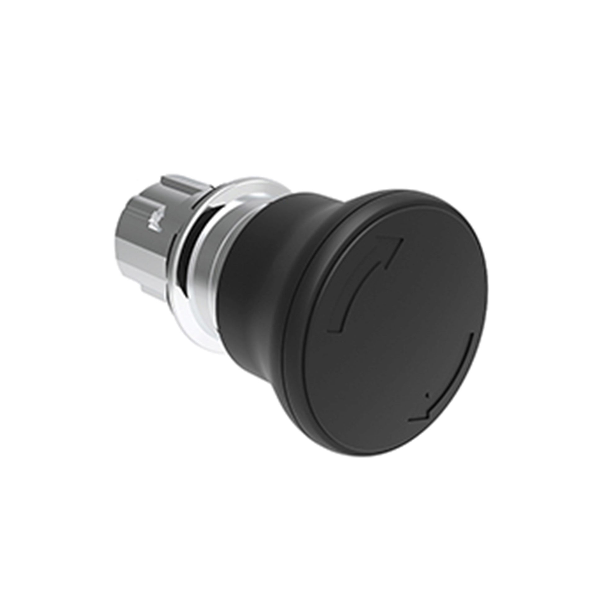 Pulsador Emergencia Bloqueo/desbloqueo por Rotacion Negro (Cabezal 40mm), 22mm, Metalico LPSB6642 — Lovato — Lovato