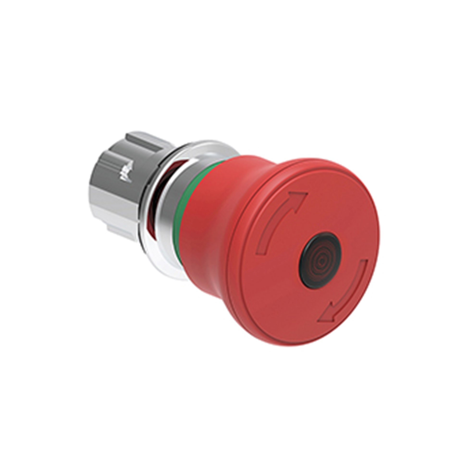 Pulsador Luminoso Emergencia Bloqueo/desbloqueo Rotacion Rojo, (Cabezal 40mm), 22mm, Metalico LPSBL6644 — Lovato — Lovato