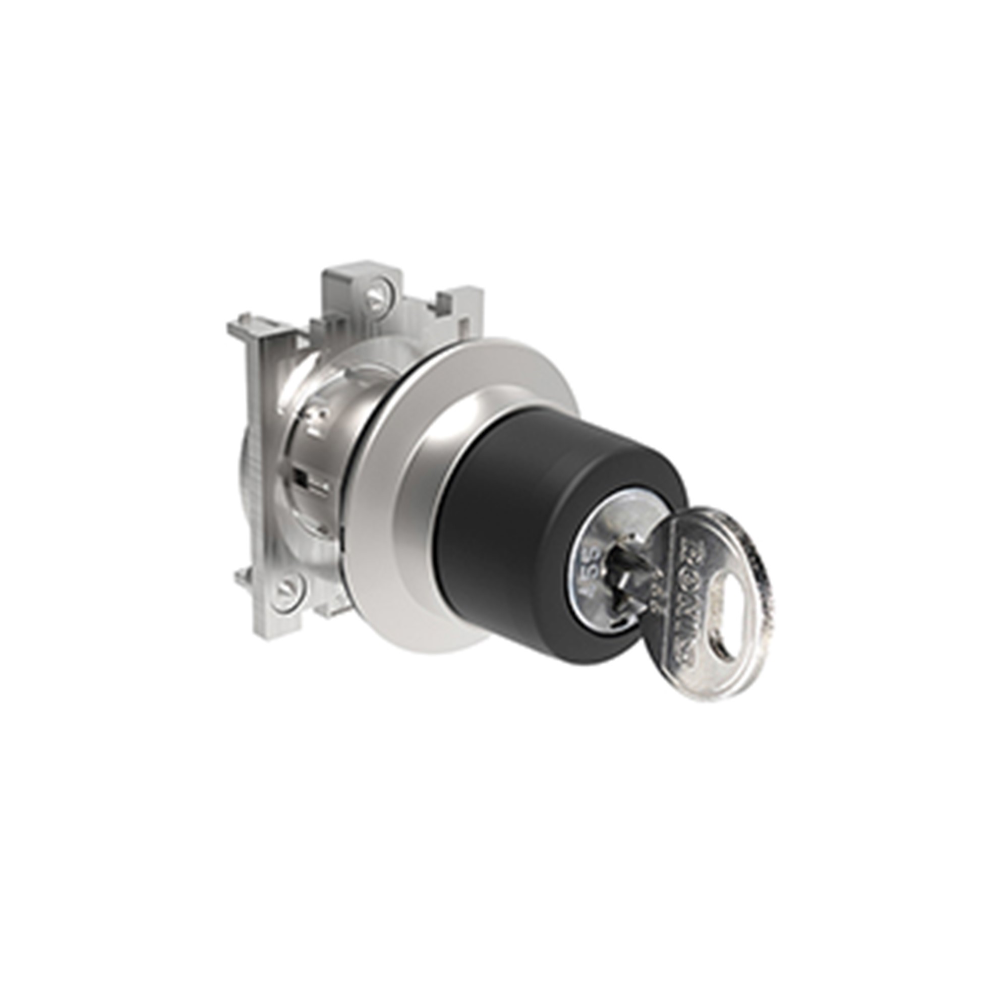 Selector con Llave (Cabezal), 3 Posiciones Fijas, 30mm, Metalico, Extraccion Centro LPFS330 — Lovato — Lovato