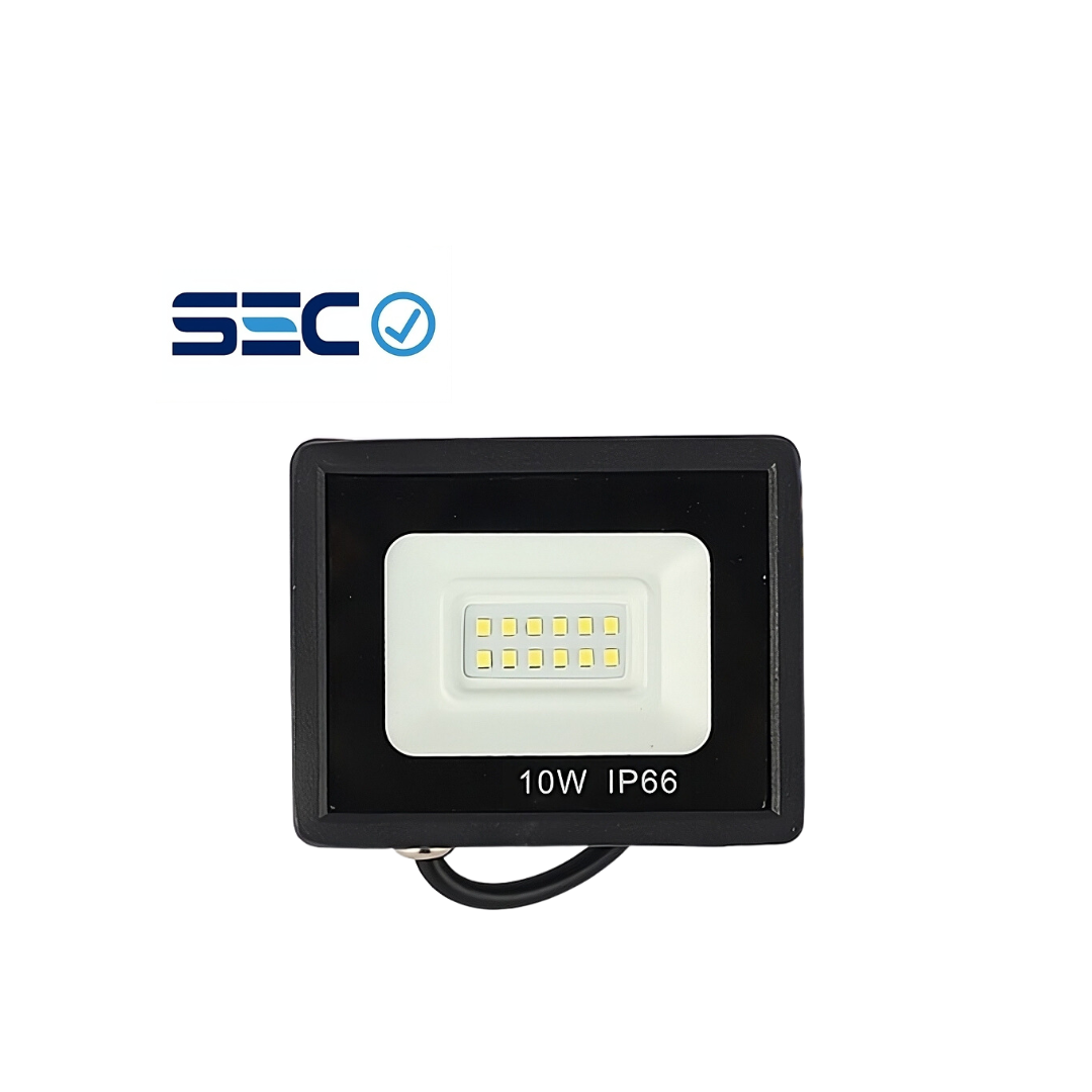 Proyectores -JIE6 10W 6500K Frio 4000K -Luz Neutro IP66 90lm/w Negro Sec (JIE6-10NF)