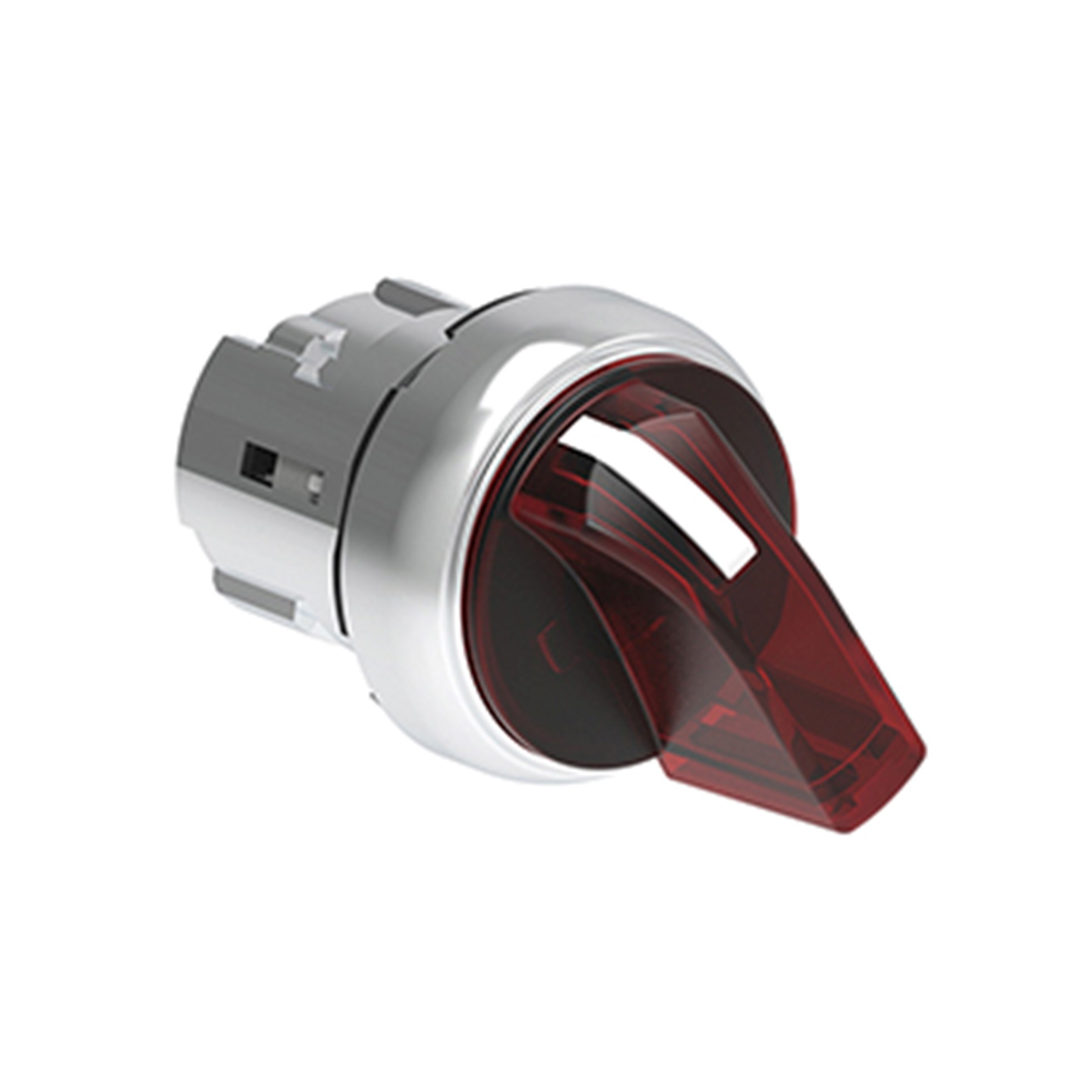 Selector Luminoso (Cabezal), 3 Posiciones Fijas, Rojo, 22mm, Metalico LPSSL1304 — Lovato — Lovato