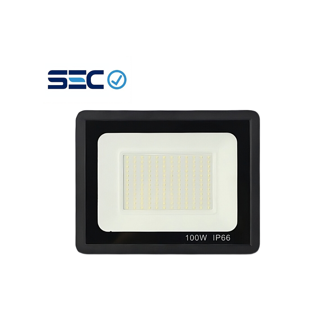 Proyectores -JIE6 100W 6500K Frio 4000K -Luz Neutro IP66 90lm/w Negro Sec (JIE6-100NF)