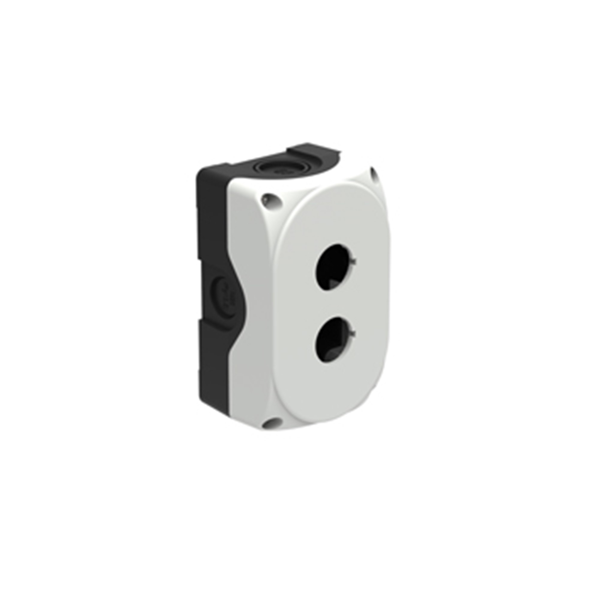 Caja Botonera 2 Perforaciones, 22mm, Gris, IP67, Policarbonato LPZP2A8 — Lovato — Lovato