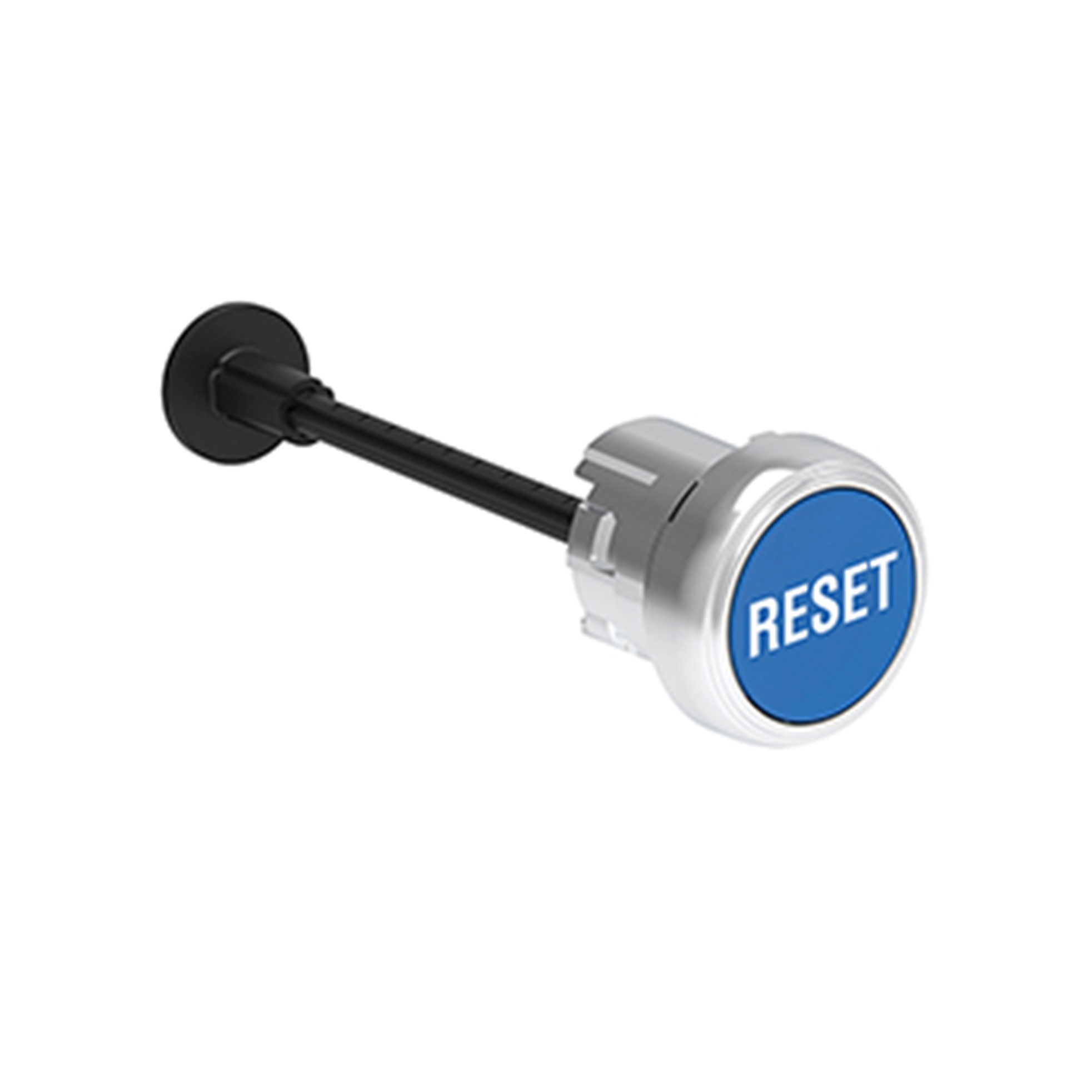 Pulsador Reset Azul para Accionamiento Mecanico, Vastago 123mm, 22mm, Metalico LPSR1196 — Lovato — Lovato
