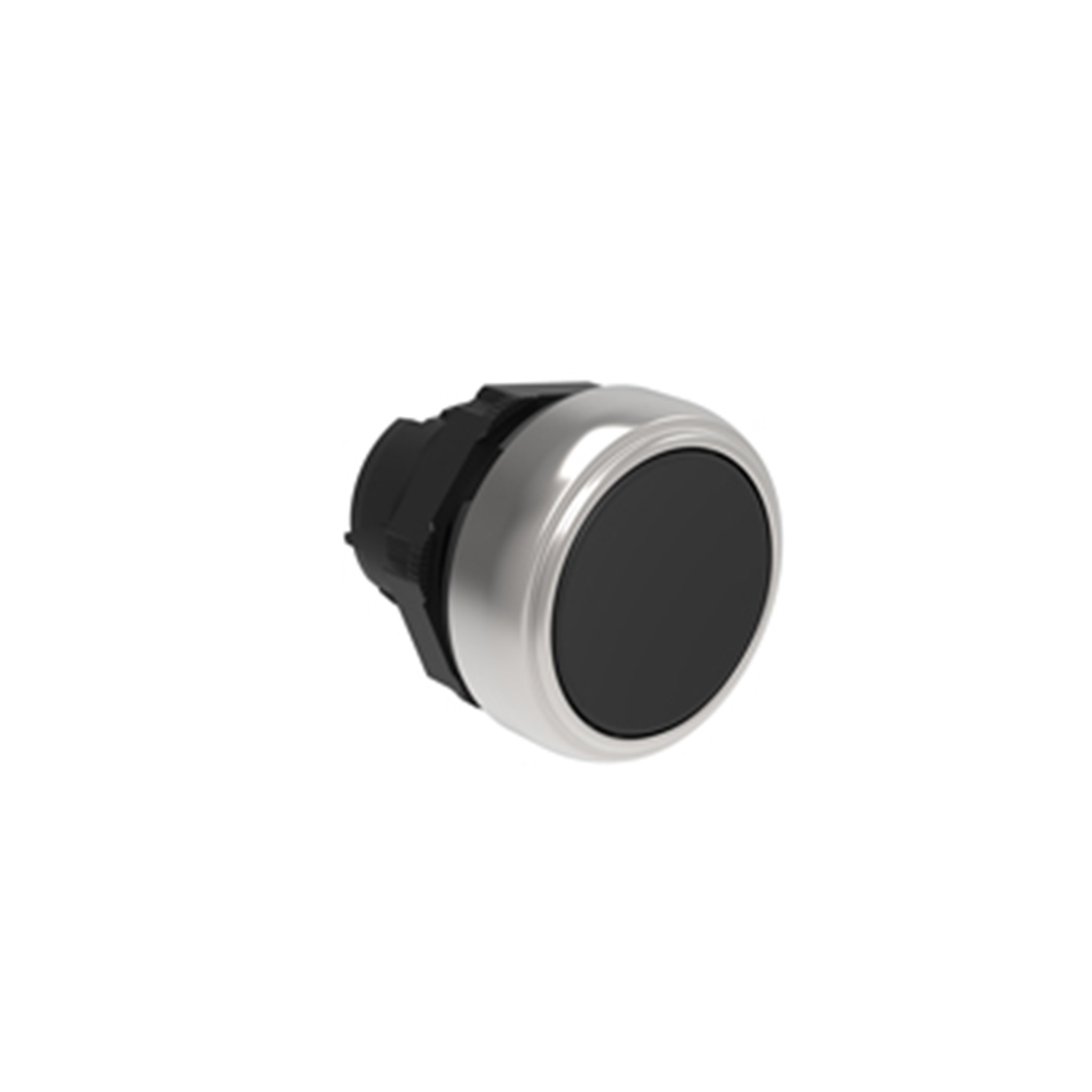 Cabezal Pulsador Plano Negro, Contacto con Retencion, Plastico, IP67 LPCQ102 — Lovato — Lovato