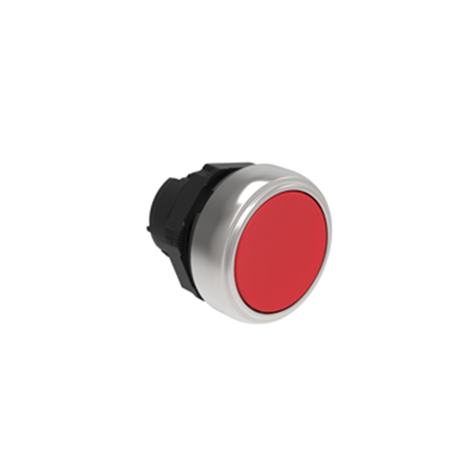 Cabezal Pulsador Plano Rojo, Contacto con Retencion, Plastico, IP67 LPCQ104 — Lovato — Lovato