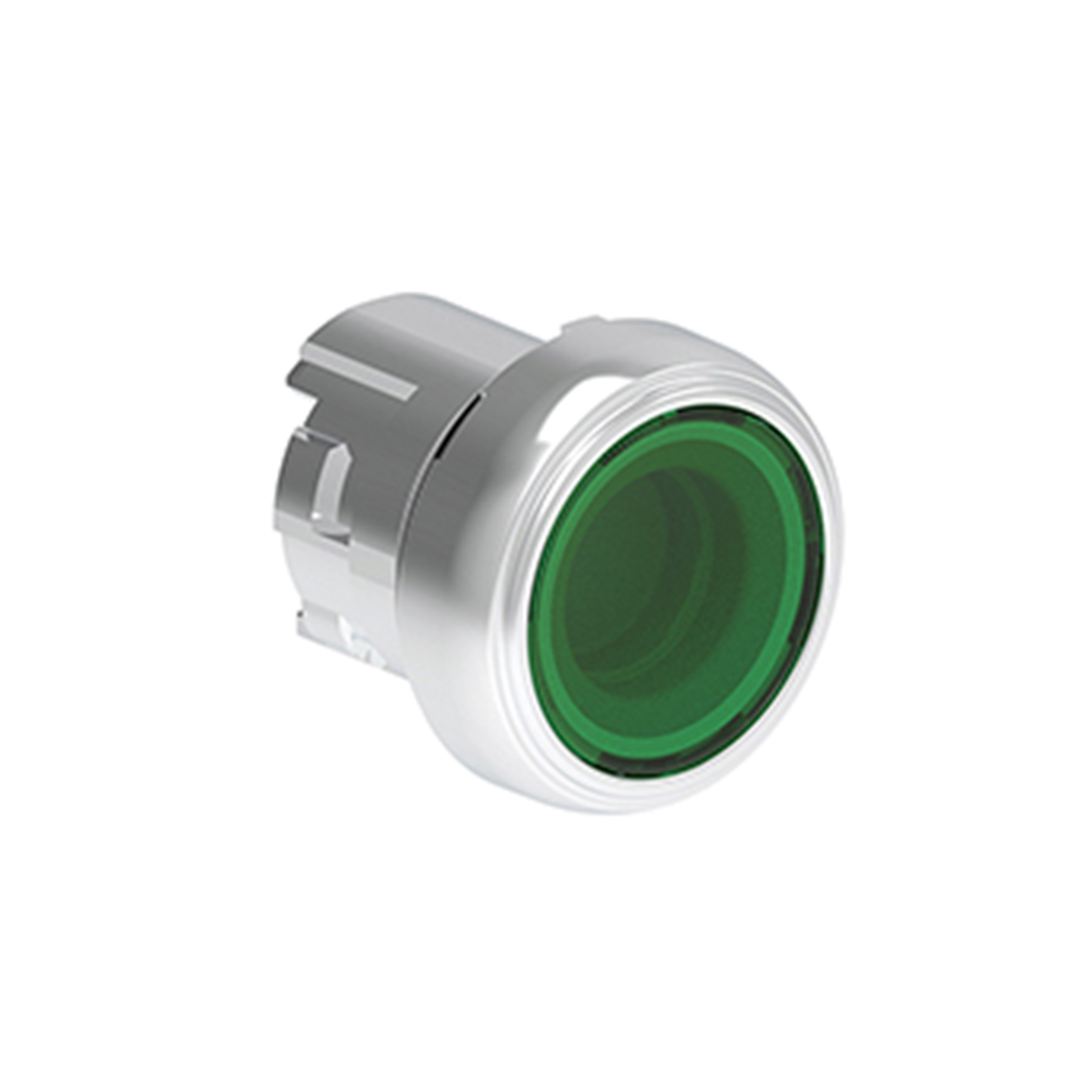 Pulsador Luminoso Plano Verde (Cabezal), Contacto Momentaneo, 22mm, Metalico LPSBL103 — Lovato — Lovato