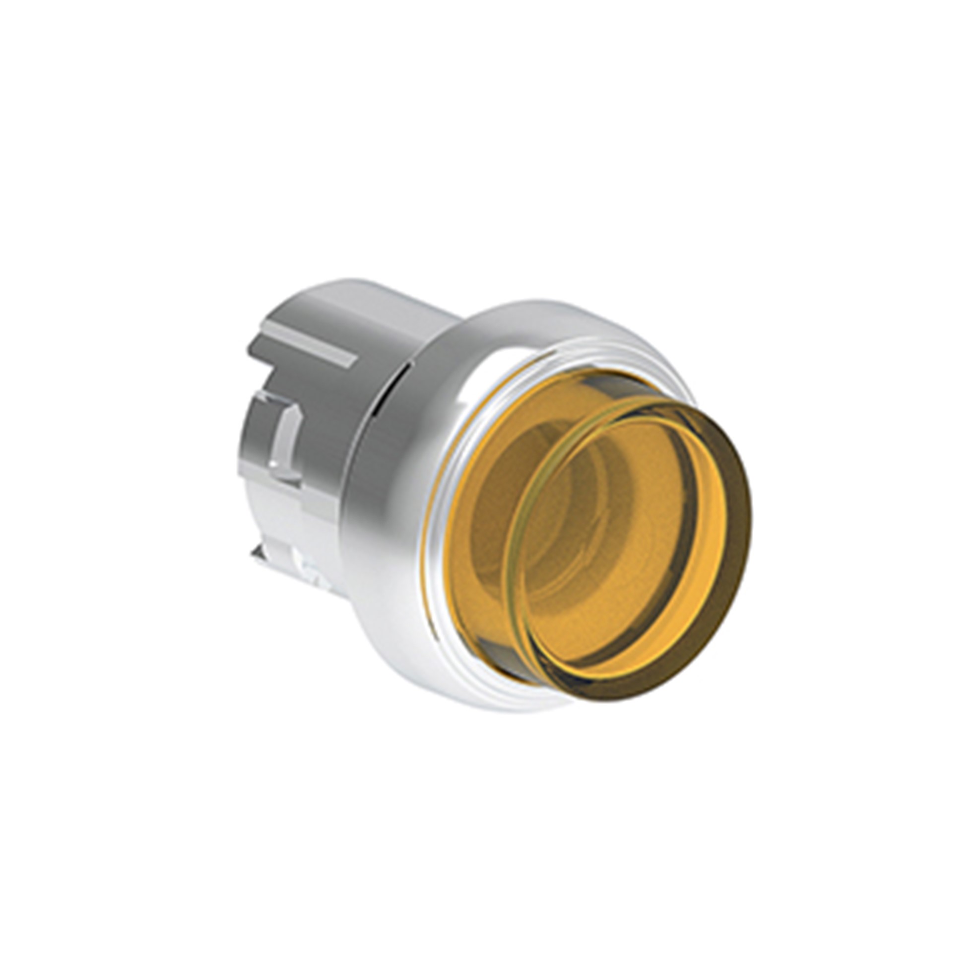 Pulsador Luminoso Saliente Amarillo (Cabezal), Contacto Momentaneo, 22mm, Metalico LPSBL205 — Lovato — Lovato