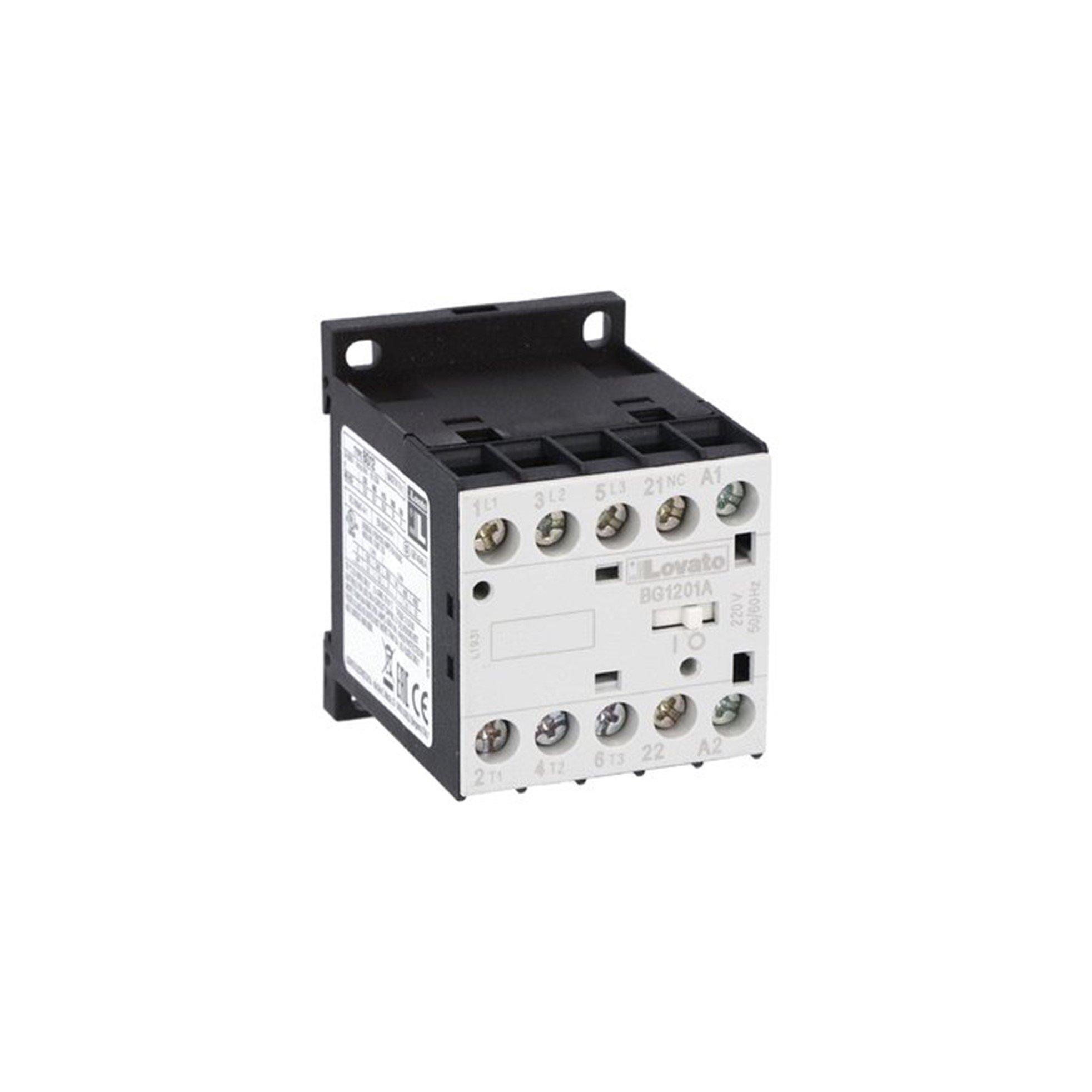 Contactor 12A bobina 230VAC 1NC 11BG1201A230 Lovato — Lovato