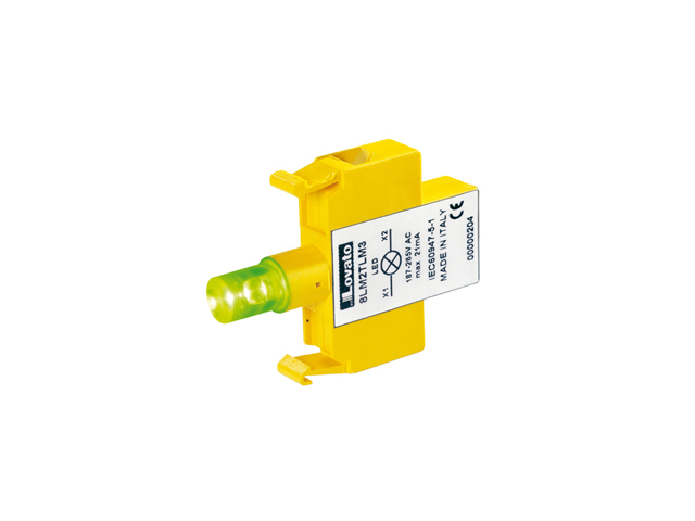 Portalampara con LED Amarillo 85 a 140VcA, para Serie Metalica LM2TLE5 — Lovato — Lovato