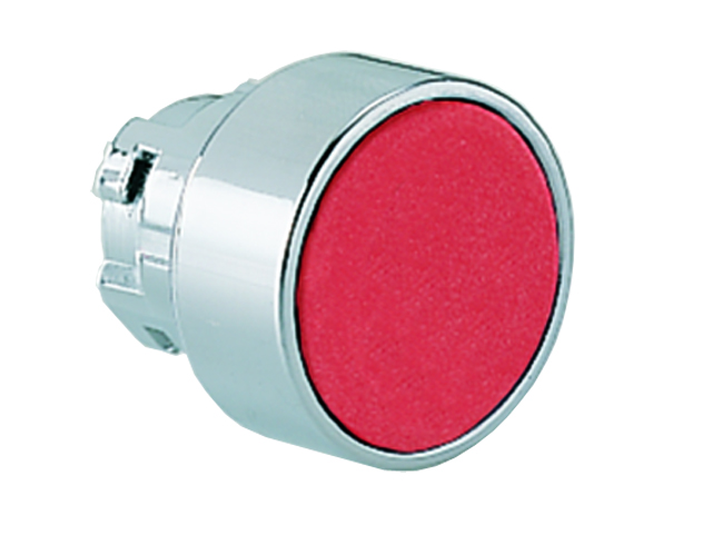 Cabezal Pulsador Plano Rojo, Contacto Momentaneo, Metalico, IP65 LM2TB104 — Lovato — Lovato