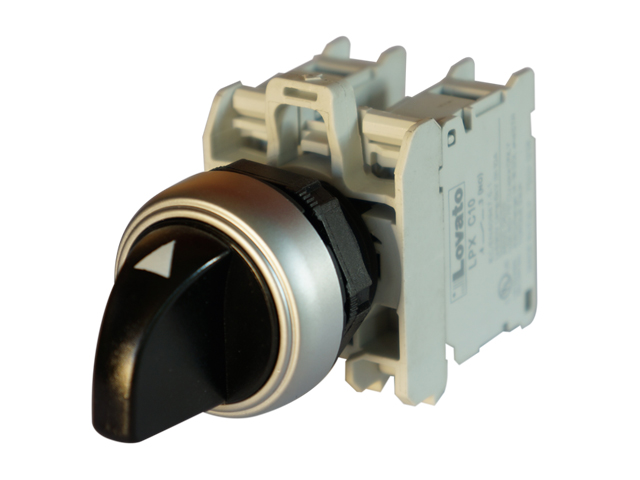 Selector Armado 3 Posiciones Fijas, Maneta Corta, 2NA, Serie Plastica LPCS130A — Lovato — Lovato