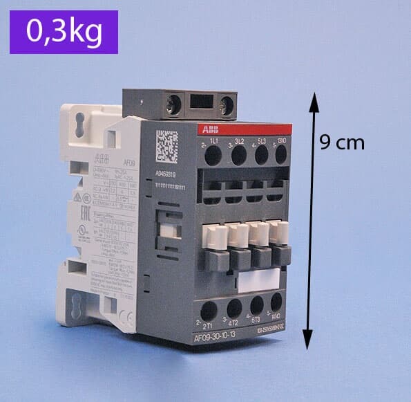 Contactor 3x9A bobina 250VAC 1NA AF09 1SBL137001R1310 ABB — ABB