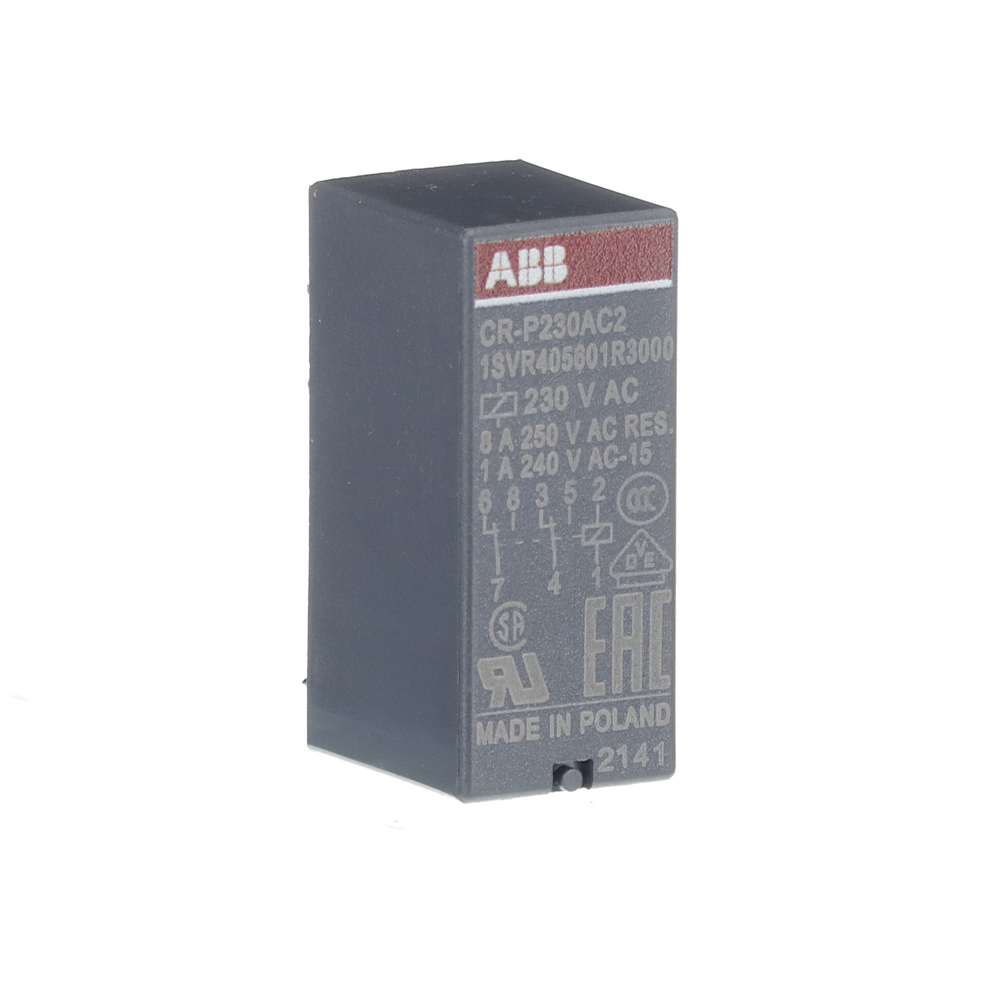 Relé CAPS CR-P230AC2 CONTROL 230 VAC 1SVR405601R3000 ABB — ABB