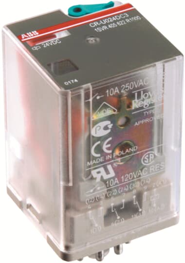 Relé CAPS CR-U230AC3 24 VAC 1SVR405622R3000 ABB — ABB